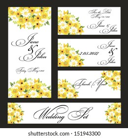 Wedding set. Vector file has few layers for easy using.