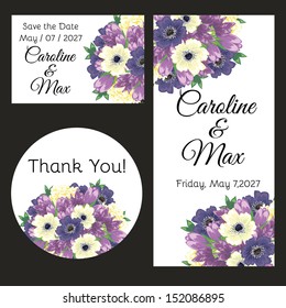 Wedding set. Vector file has few layers for easy using.