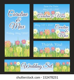 Wedding set. Vector file has few layers for easy using.