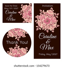 Wedding set. Vector file has few layers for easy using.