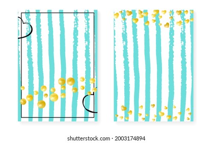 Wedding Shimmer. Pink Abstract Effect. Stripe Party Cover. White Holiday Brochure. Mint Design. New Year Illustration Set. Turquoise Stylish Magazine. Golden Wedding Shimmer