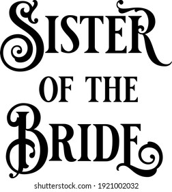 Wedding Sign Text Vector for  Bride Squad