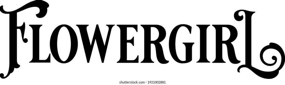 Wedding Sign Text Vector for  Flower girl