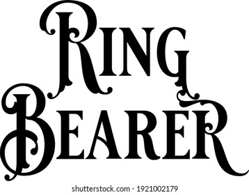 Wedding Sign Text Vector for  Ring Bearer