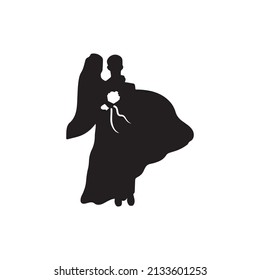 Wedding silhouette background . Vector Illustrator.
