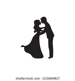 Wedding silhouette background . Vector Illustrator.
