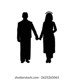 Wedding Silhouette Couple With Javanese Custom Indonesia