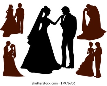 Wedding Silhouettes - Vector