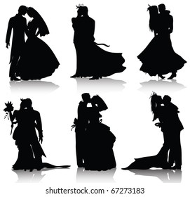 Wedding silhouettes(also available jpeg version of this image)