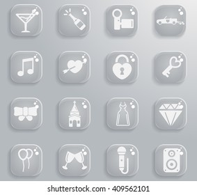 Wedding simply icons for web and user interface