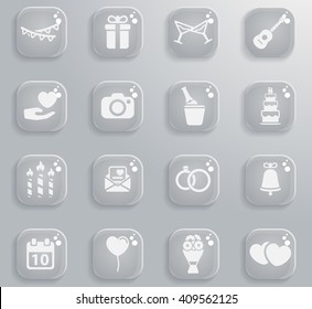 Wedding simply icons for web and user interface