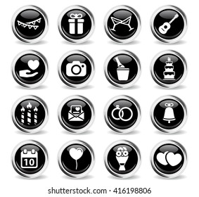 Wedding simply icons for web and user interface