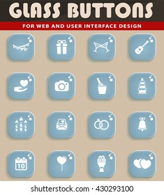 Wedding simply icons for web and user interface