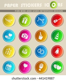 Wedding simply icons for web and user interface