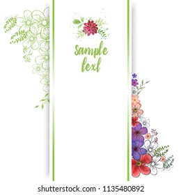 Wedding, spring invitation card, vector