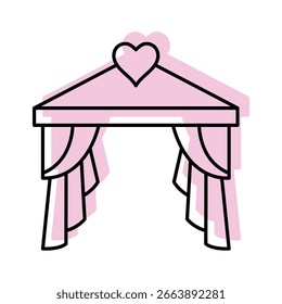 Vetor de palco de casamento, pixel perfeito, arquivo ilustrador 