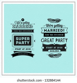 Wedding Stamps Typography