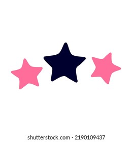Wedding stars flat icon. Funny photo stickers for groom and bride vector illustration. Marriage, party and celebration concept