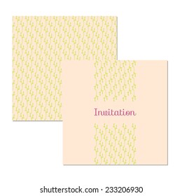 Wedding stationery design set vector. Useful for wedding invitations, congratulations and greeting cards.