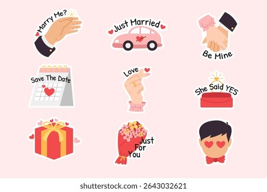 Wedding Story and Love Sticker Collection