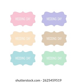 Wedding Stylish Romance Ornamental Tags Collection
