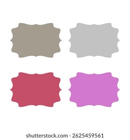 Wedding Stylish Romance Ornamental Tags Collection
