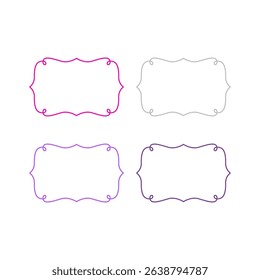 Wedding Stylish Romance Ornamental Tags Collection
