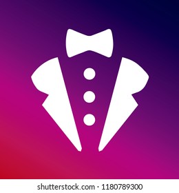 Wedding Suit icon vector illustrator creative design purple and pink gradient background