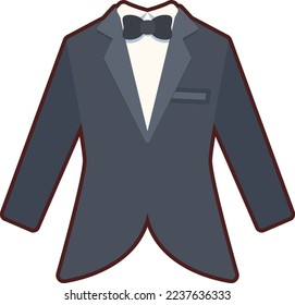 Wedding Suit man Icon Elements Flat sticker black Style