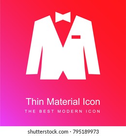 Wedding Suit red and pink gradient material white icon minimal design