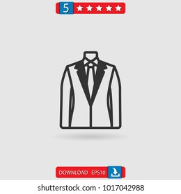 wedding suit vector icon