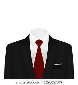 Wedding suit in vector.A suit with a tie in the vector.
