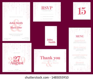 Wedding suite collection card templates