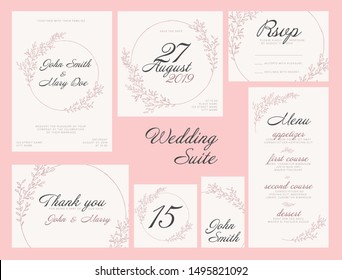 Wedding Suite Collection Card Templates