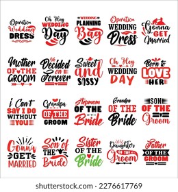 Wedding svg cut file design and bundle for t-shirt, cards, frame artwork, phome cases, bags, mugs, stickers, tumblers, print etc.