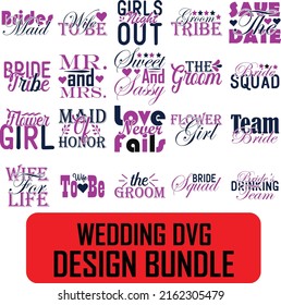 Wedding SVG design bundle. Wedding SVG t shirt design. svg