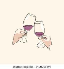 Wedding Sweet Drink Two Glasses of Love