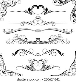 Wedding swirl floral element