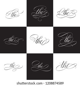 Wedding symbol THE. Pre-made word of The.