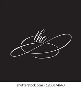 Wedding symbol THE. Pre-made word of The.