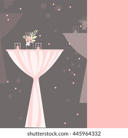 Wedding table decoration. Vector illustration