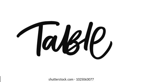 WEDDING TABLE | HAND LETTERING TABLE WRITING
