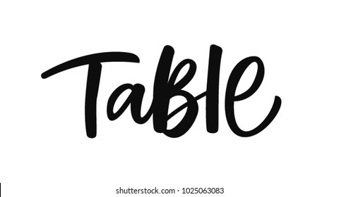 WEDDING TABLE | HAND LETTERING TABLE WRITING