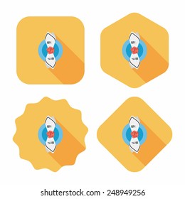 wedding tableware flat icon with long shadow,eps10