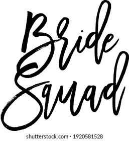 Wedding Text Design Vector for Bride Squad