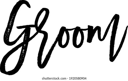 Wedding Text Design Vector for Groom