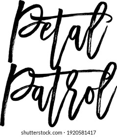 Wedding Text Design Vector for Petal Patrol