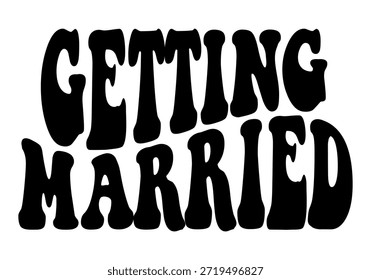 Texto de casamento com letras, casar caligrafia ilustração vetor