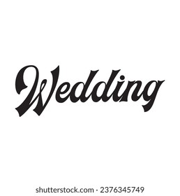 wedding text on white background.