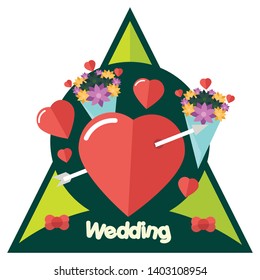 Wedding text with picture on the background
